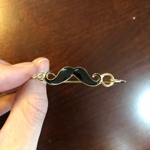 Mustache bangle bracelet